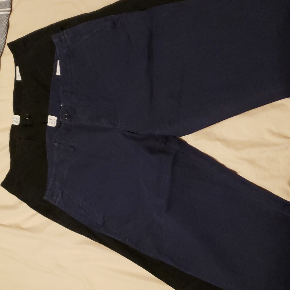 2 Gap Mens sz 34 Skinny Fit Chinos Black and Blue